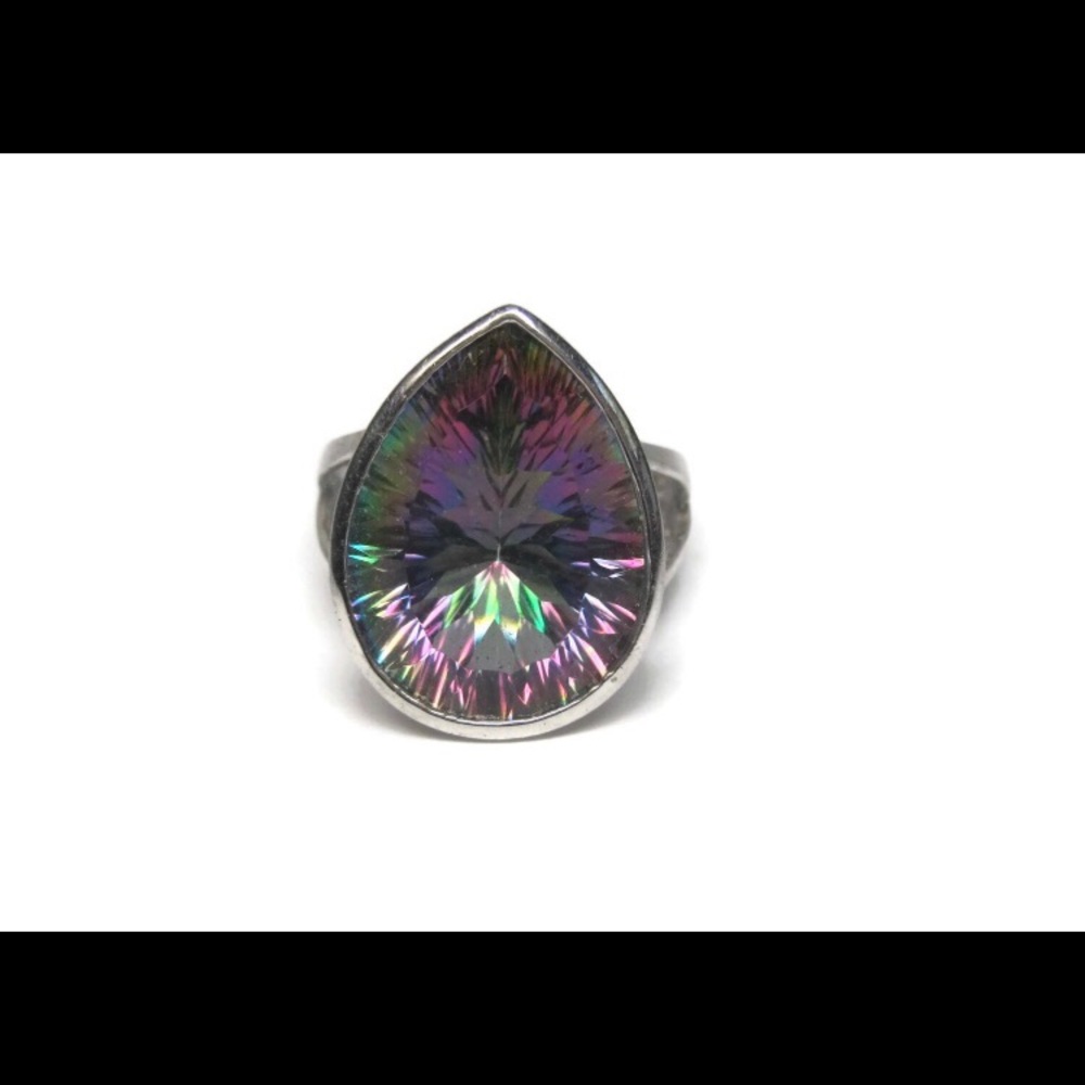 ❌SOLD❌ 15 Carat Mystic Topaz Sterling Ring, 8